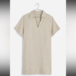 Madewell V-Neck 100% Linen Mini Dress Women’s Large